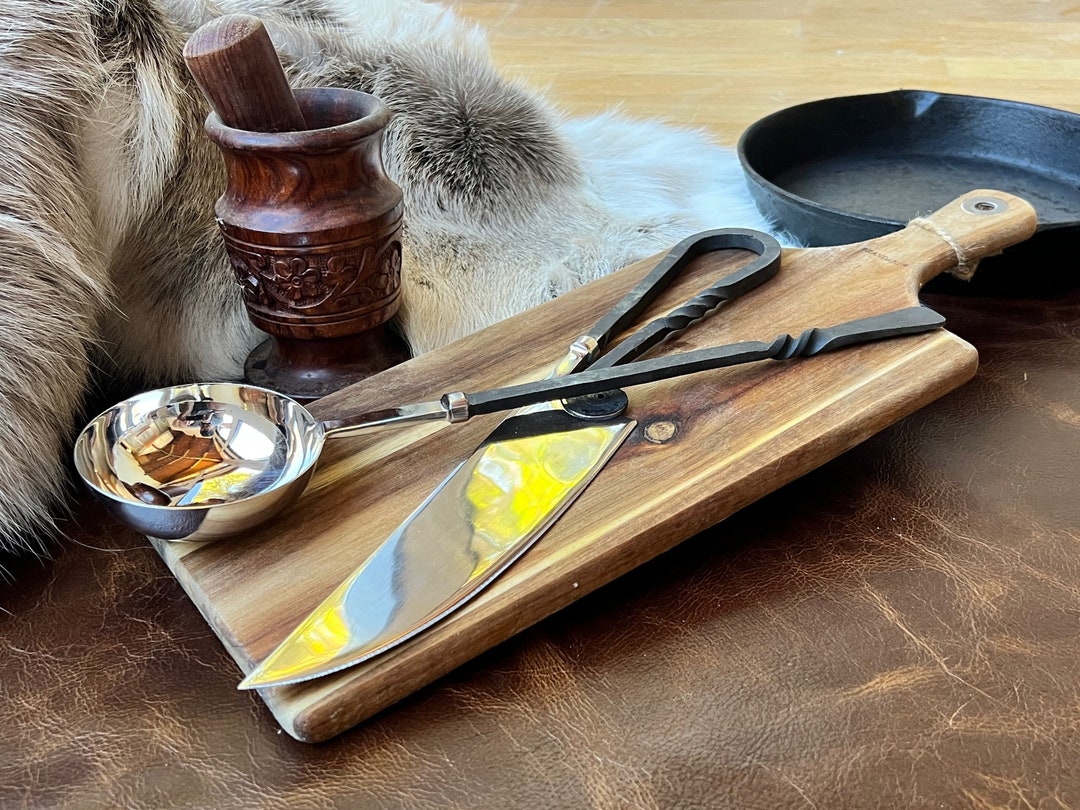 Hand Serving Set, Viking Silverware, Medieval, SCA, Creative