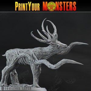 Undead Forest Deer | 50mm Base | PrintYourMonsters
