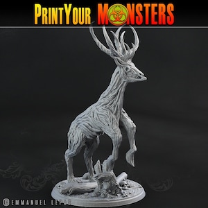 Undead Forest Deer | 50mm Base | PrintYourMonsters