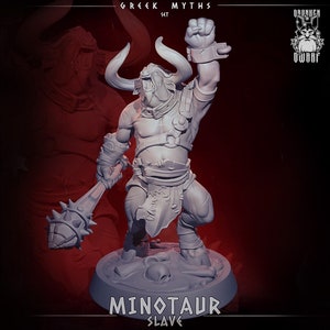 Minotaur Slave | Greek Myths | Premium 3D Printed Fantasy Tabletop Miniature for Gaming |
