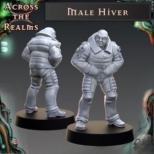 ミュータント市民男性ハイバー | グリムダーク市民 | 28 mm および 32 mm スケール | Across The Realms
