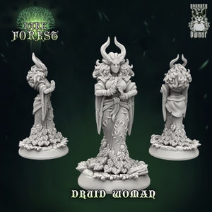 Druid Woman | Dark Forest | 28mm and 32mm | Drunken Dwarf