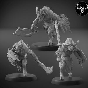 Minotaur Brutal Raider Shield Set B | Fallen Beasts | ClayBeastCreation | 3D Printed Fantasy Tabletop Miniature for Gaming