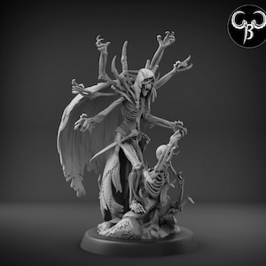 BoneMancer | Necromante | Escala 28mm e 32mm | Miniatura de mesa de fantasia impressa em 3D premium para jogos |
