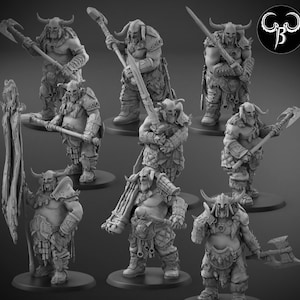 Ogre ValaJar Chosen squad | Ogres Sons of the Everfeast | 25mm, 32mm, 40mm, 50mmt