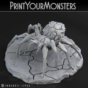 Araignée de feu | Échelle de 28 mm et 32 mm | Miniature de table Fantasy imprimée en 3D haut de gamme pour les jeux |