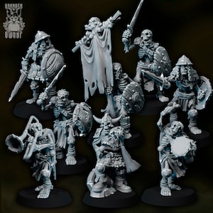Skeleton warriors | Set of 8 | Multiple scale options