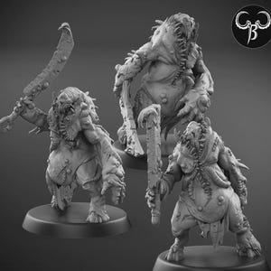 Maggot Fiends Set C - Dark Demon Legions - ClayBeastCreation - 3D Printed Fantasy Tabletop Miniature Gaming