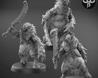 Maggot Fiends Set C - Dark Demon Legions - ClayBeastCreation - 3D Printed Fantasy Tabletop Miniature Gaming
