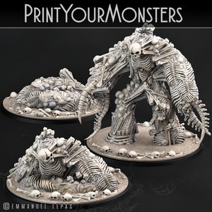 Knochengolems - 3er Set | 28mm und 32mm Mensur | Premium 3D gedruckte Fantasy Tabletop Miniatur für Gaming |