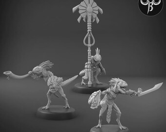 Nova Raptor Leader Set - Star Scales - ClayBeastCreation
