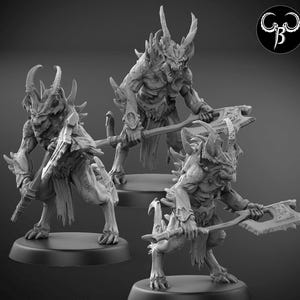 Gore Breaker Set A - Dark Demon Legions - ClayBeastCreation - 3D Printed Fantasy Tabletop Miniature for Gaming