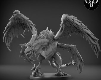 Beast Catrice | 50mm and 64mm base sizes | 28 and 32mm Scale | Premium 3D Printed Fantasy Tabletop Miniature for Gaming |