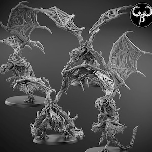 Gore Gargoyle Dual Weapons Full Squad | Crypt Nightmares | ClayBeastCreation | 3D Printed Fantasy Tabletop Miniature for Gaming