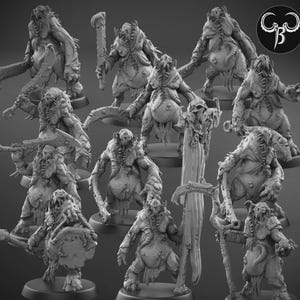 Maggot Fiends Squad - Dark Demon Legions - ClayBeastCreation - 3D Printed Fantasy Tabletop Miniature Gaming