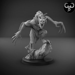 Blood Slasher Vampire Lord - Crypt Nightmares - ClayBeastCreation -Premium 3D Printed Fantasy Tabletop Miniature for Gaming