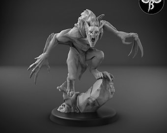 Blood Slasher Vampire Lord - Crypt Nightmares - ClayBeastCreation -Premium 3D Printed Fantasy Tabletop Miniature for Gaming