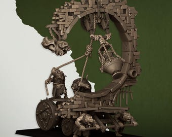Alcantarilla móvil con campana o incensario - Alimañas de alcantarilla - Escala 28 mm / 32 mm - Highlands Miniatures - Miniatura de mesa de fantasía impresa en 3D para juegos