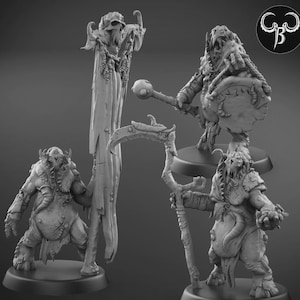 Maggot Fiends Leader Set - Dark Demon Legions - ClayBeastCreation - 3D Printed Fantasy Tabletop Miniature Gaming