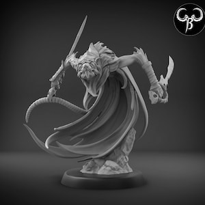 Death Reaper | Ghost Rat | Premium 3D Printed Fantasy Tabletop Miniature for Gaming |