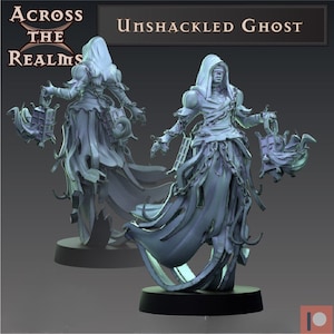 Unshackled Ghost | Ghost Hunting | Premium 3D Printed Fantasy Tabletop Miniature for Gaming |