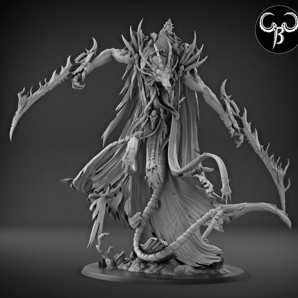 Shadow King | Ghost Rat | 120mm Oval Base | Premium 3D Printed Fantasy Tabletop Miniature for Gaming | 25mm 28mm and 32mm |