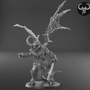 Rage Dark Lord - Dark Demon Legions - ClayBeastCreation - 3D Printed Fantasy Tabletop Miniature Gaming