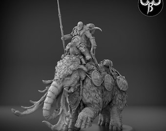 Borean Warmoth | Ogre Mount Mammoth | 120mm Oval Base | Ogres Sons of the Everfeast |