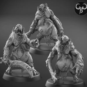 Maggot Fiends Set A - Dark Demon Legions - ClayBeastCreation - 3D Printed Fantasy Tabletop Miniature Gaming
