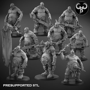 Hunger Sons with CrossBow squad | Ogres Sons of the Everfeast | 25mm, 32mm, 40mm, 50mm
