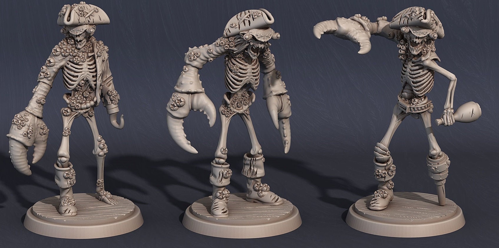 呪われた海賊の骸骨 | 28 mm と 32 mm | PrintyourMonsters - Etsy 日本