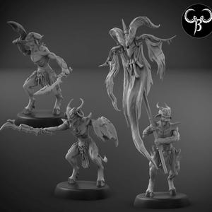 Soul Scavengers Leader Set | Fallen Beasts | ClayBeastCreation | 3D Printed Fantasy Tabletop Miniature for Gaming