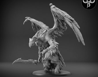 Mystique aviaire | Bêtes déchues | Miniature de table Fantasy imprimée en 3D haut de gamme pour les jeux |