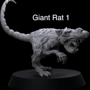 Giant Rats | Premium 3D Printed Fantasy Tabletop Miniature for Gaming |