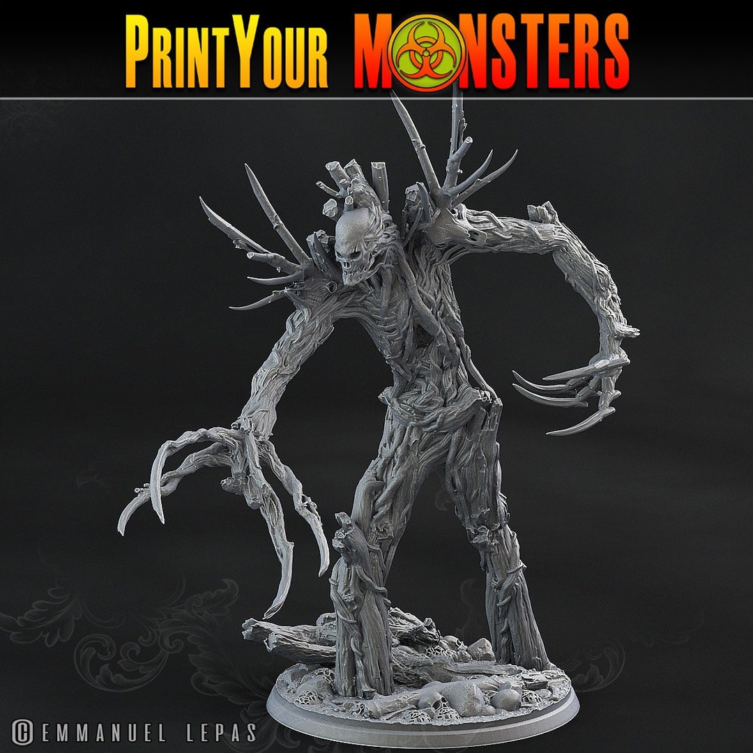 Undead Tree Ent Undead Tree Ent / Treeant / Leshy | 50mm Base| Printyourmonster - Etsy