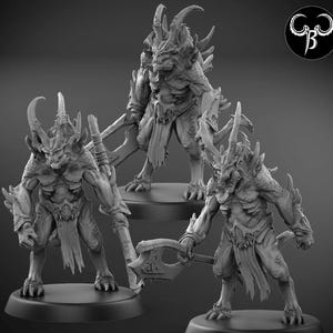 Gore Breaker Set B - Dark Demon Legions - ClayBeastCreation - 3D Printed Fantasy Tabletop Miniature for Gaming