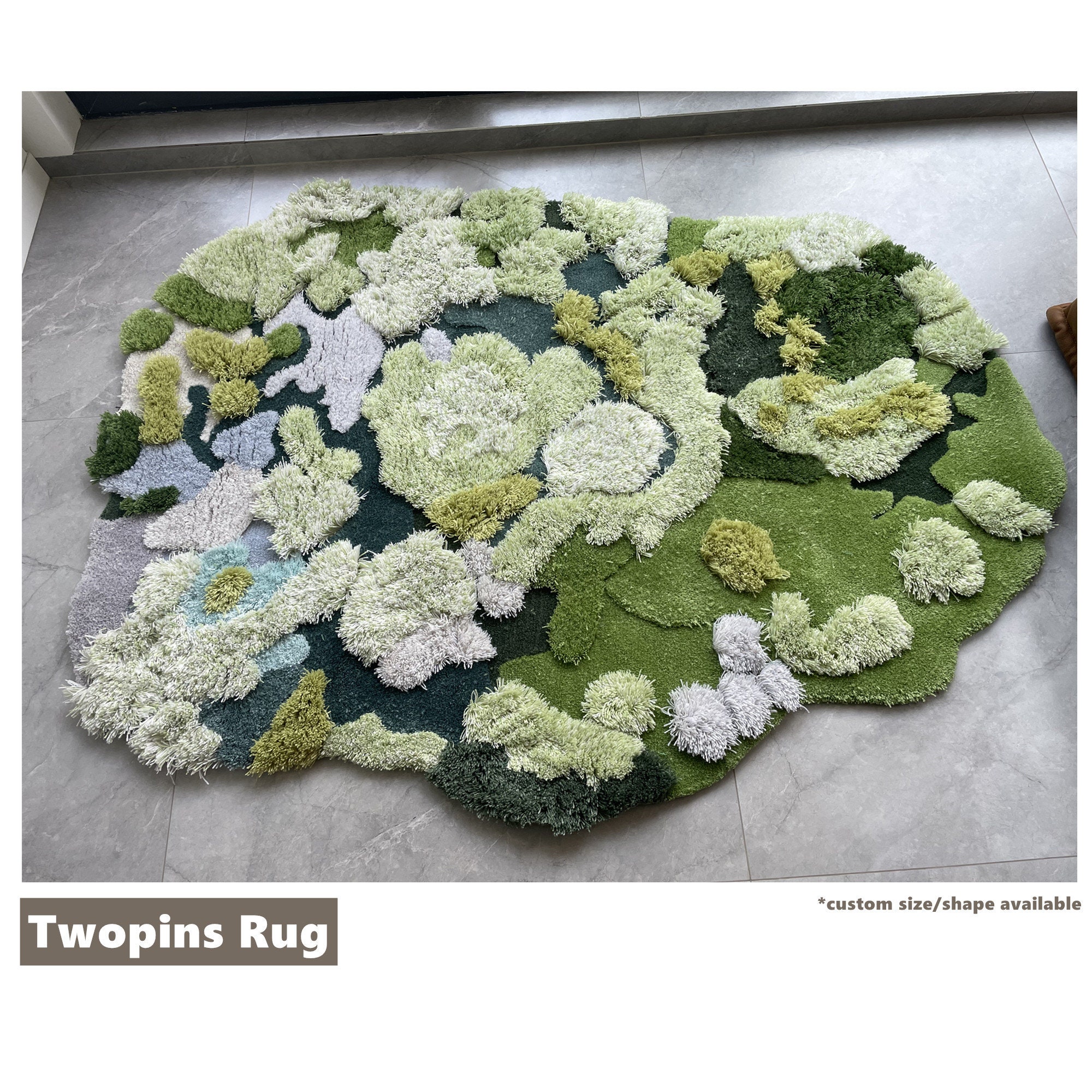 3D Tufted Area Rugs Carpet/tundra/forest/moss Rug/art/kids Play