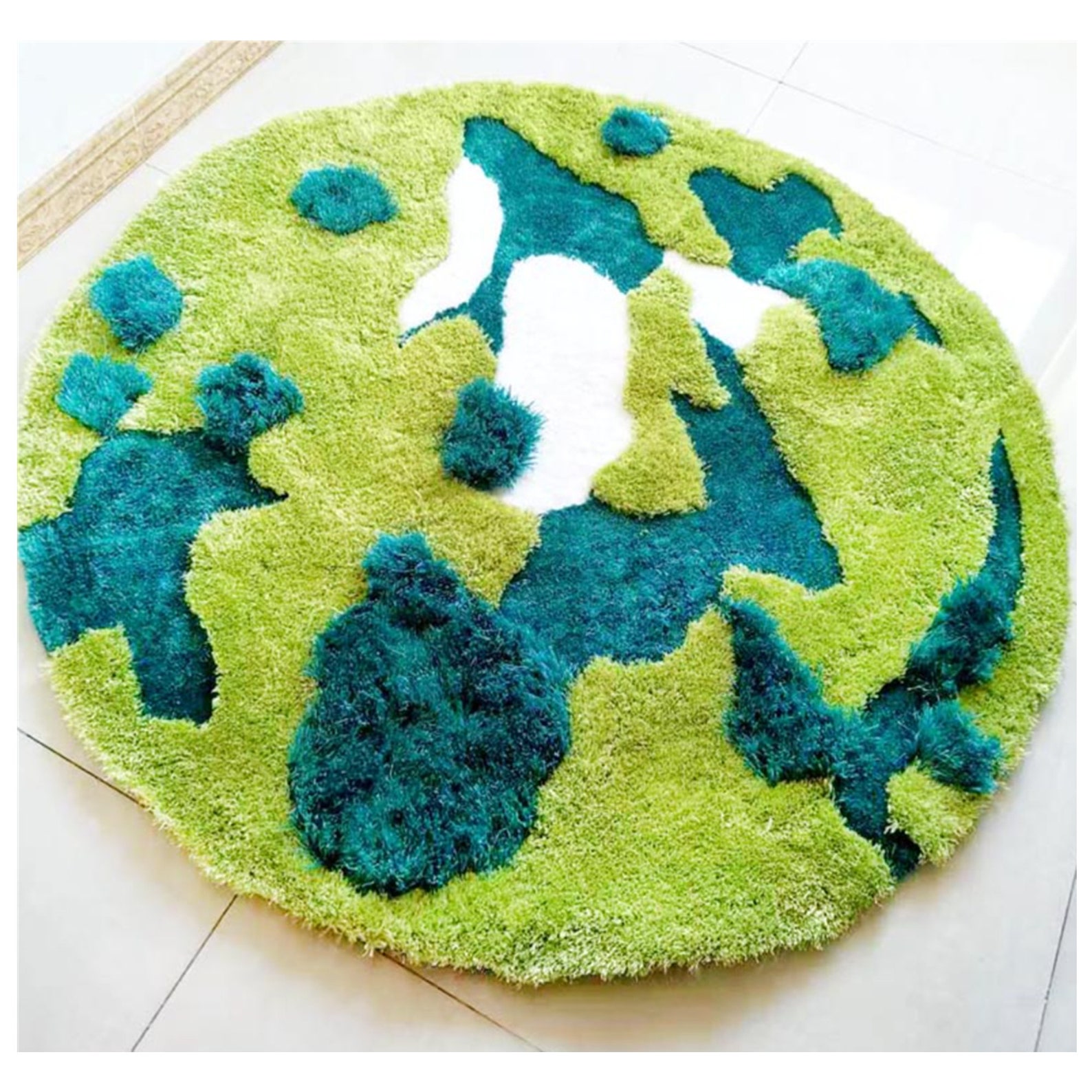 Tufting Rug/moss Rug/tufted Rug/cool Rugs/play Rug/vegetal Etsy