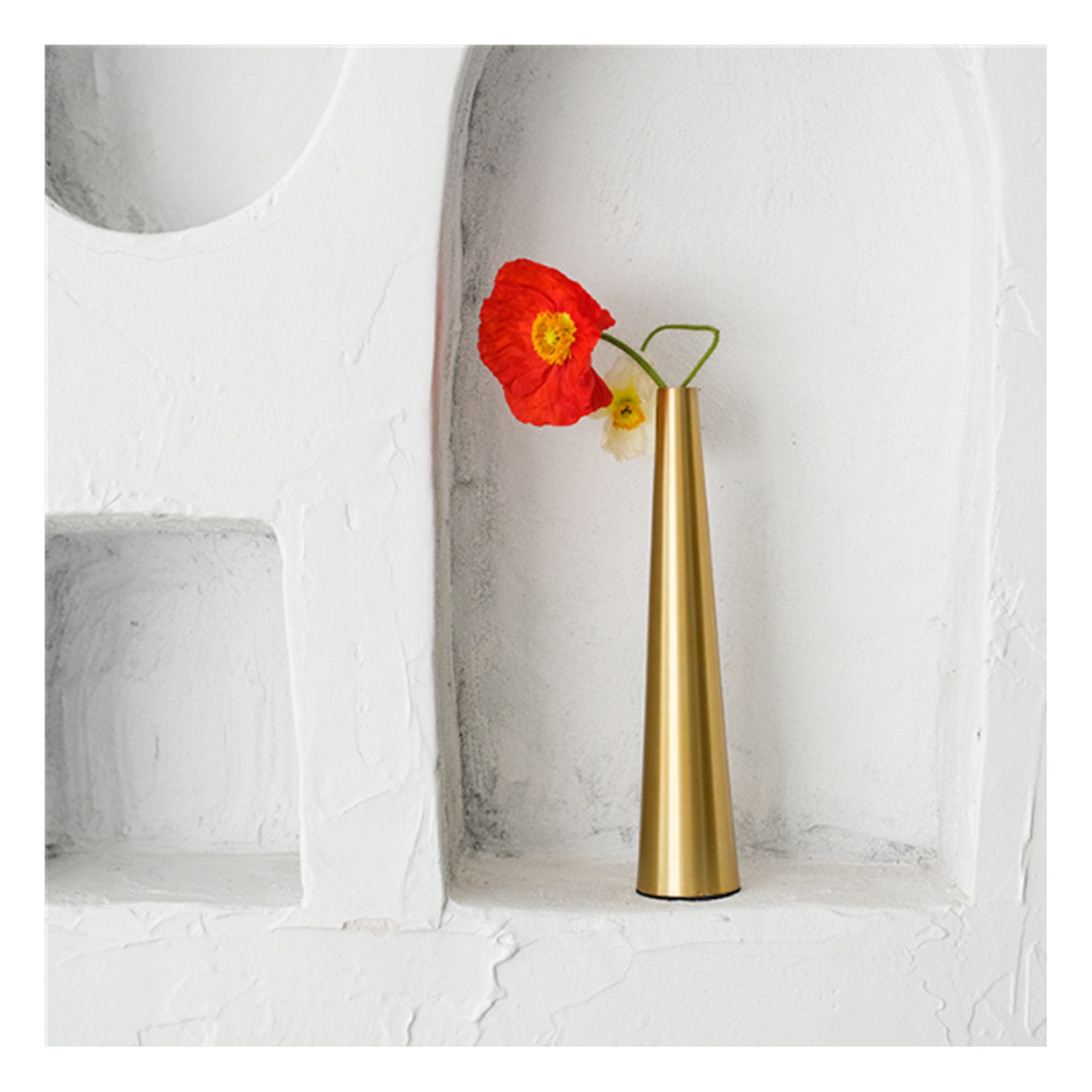 Minimalist Vase/aluminum Vase/gold Plating Vase/ Conical Etsy Australia