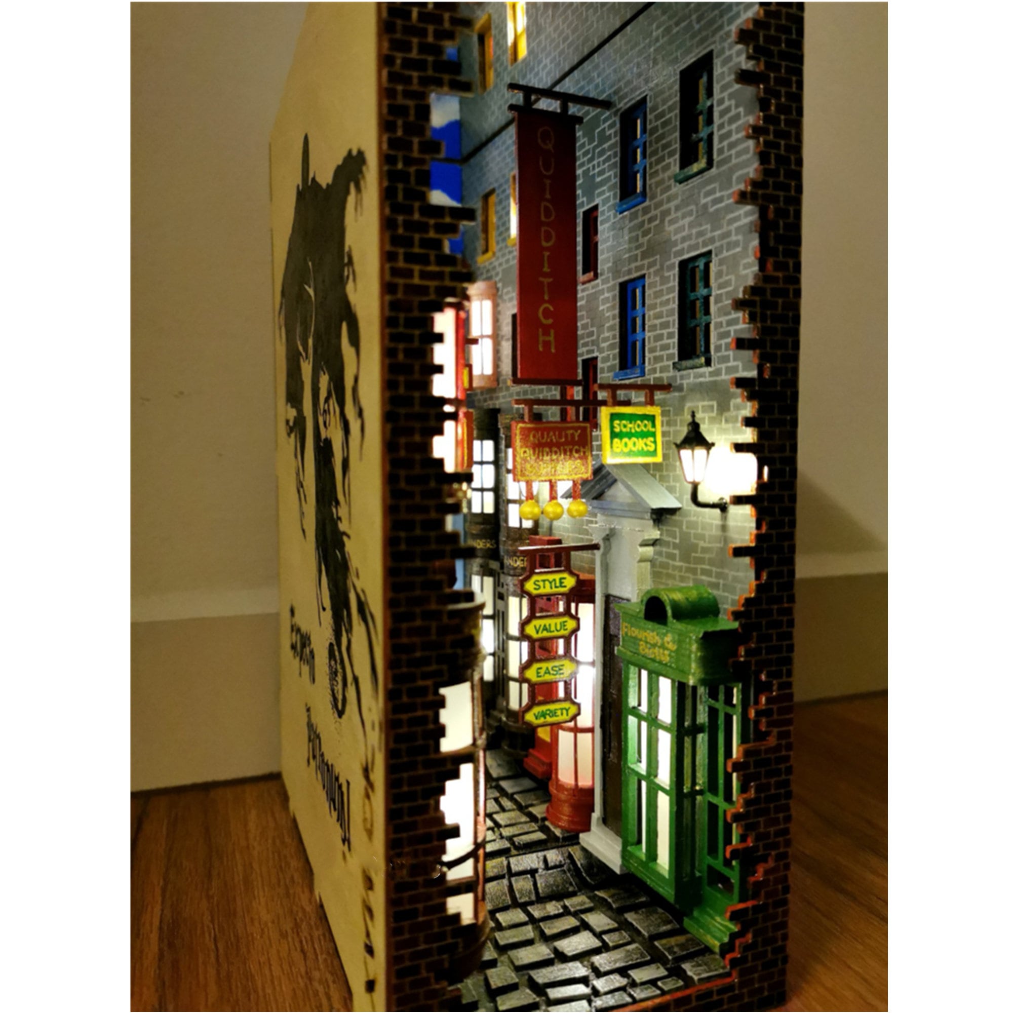 Customized Diagon Alley Book Nook with LED/Harry Potter/ Shelf Etsy