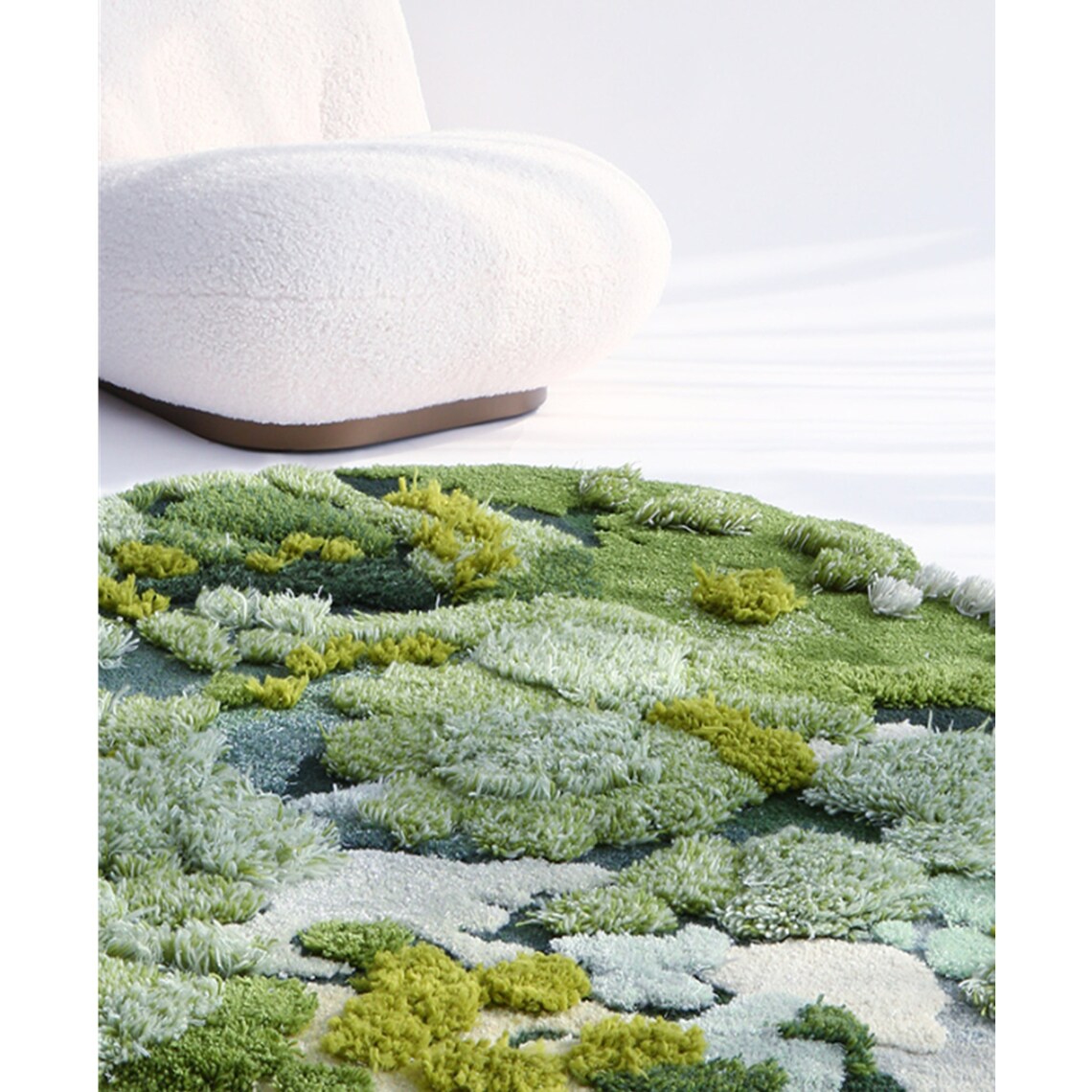 3D Tufted Area Rugs Carpet/tundra/forest/moss Rug/art/kids Etsy