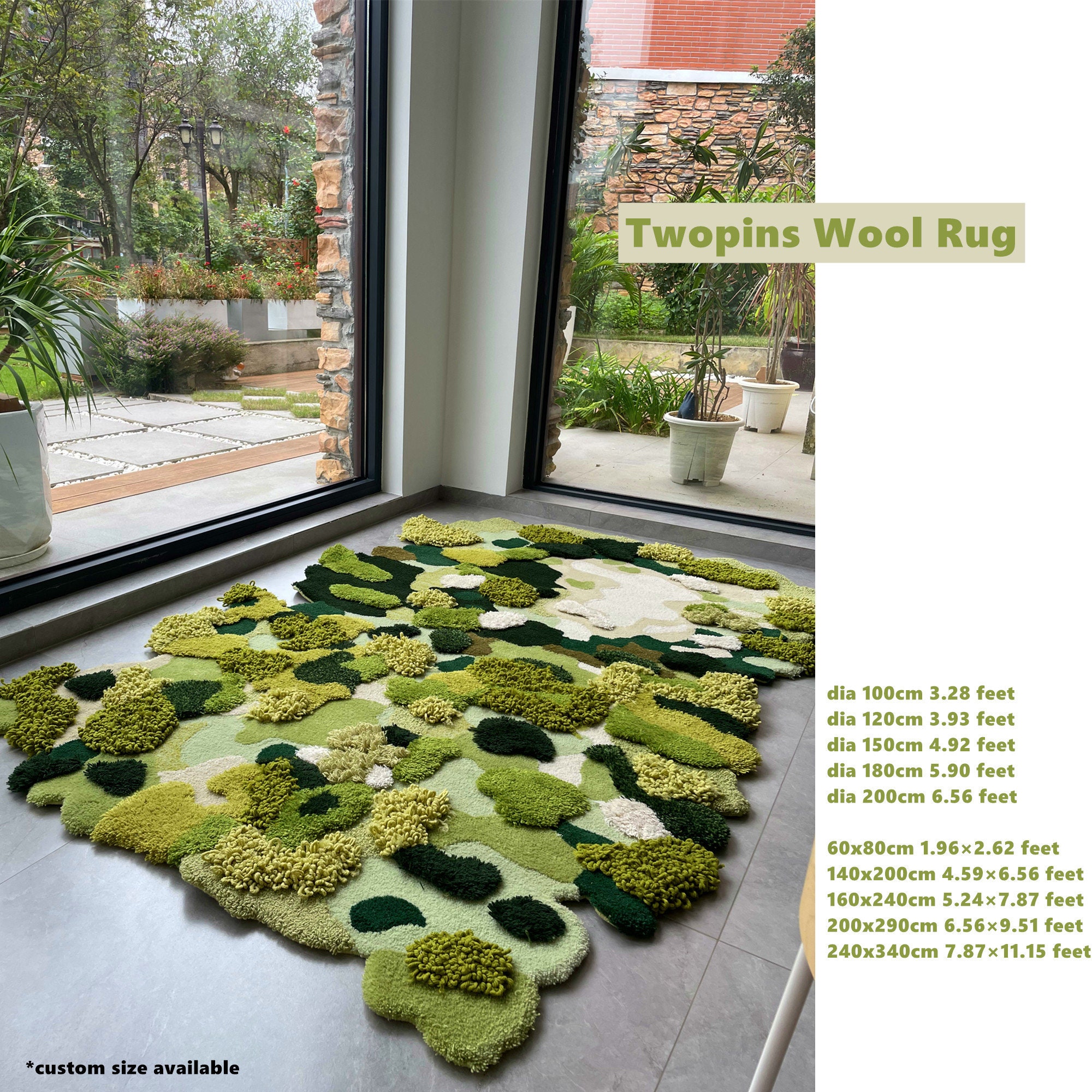 3D Landscapetufting Area Rug/moss Rug/home Decor/kids Play - Etsy