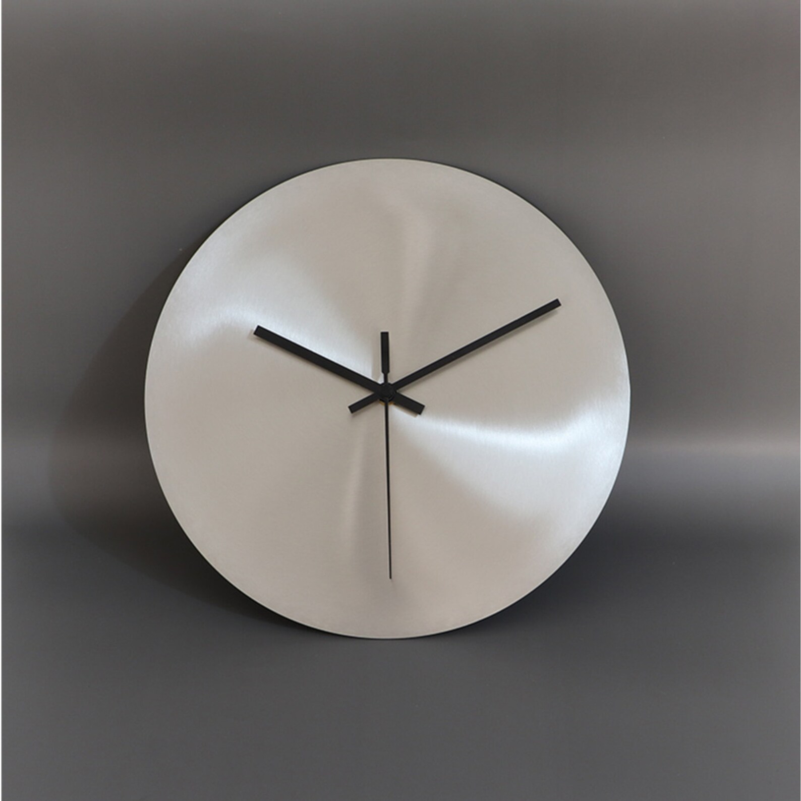 Minimalist Stainless Steel Wall Clock/large Wall Clock/silver Etsy