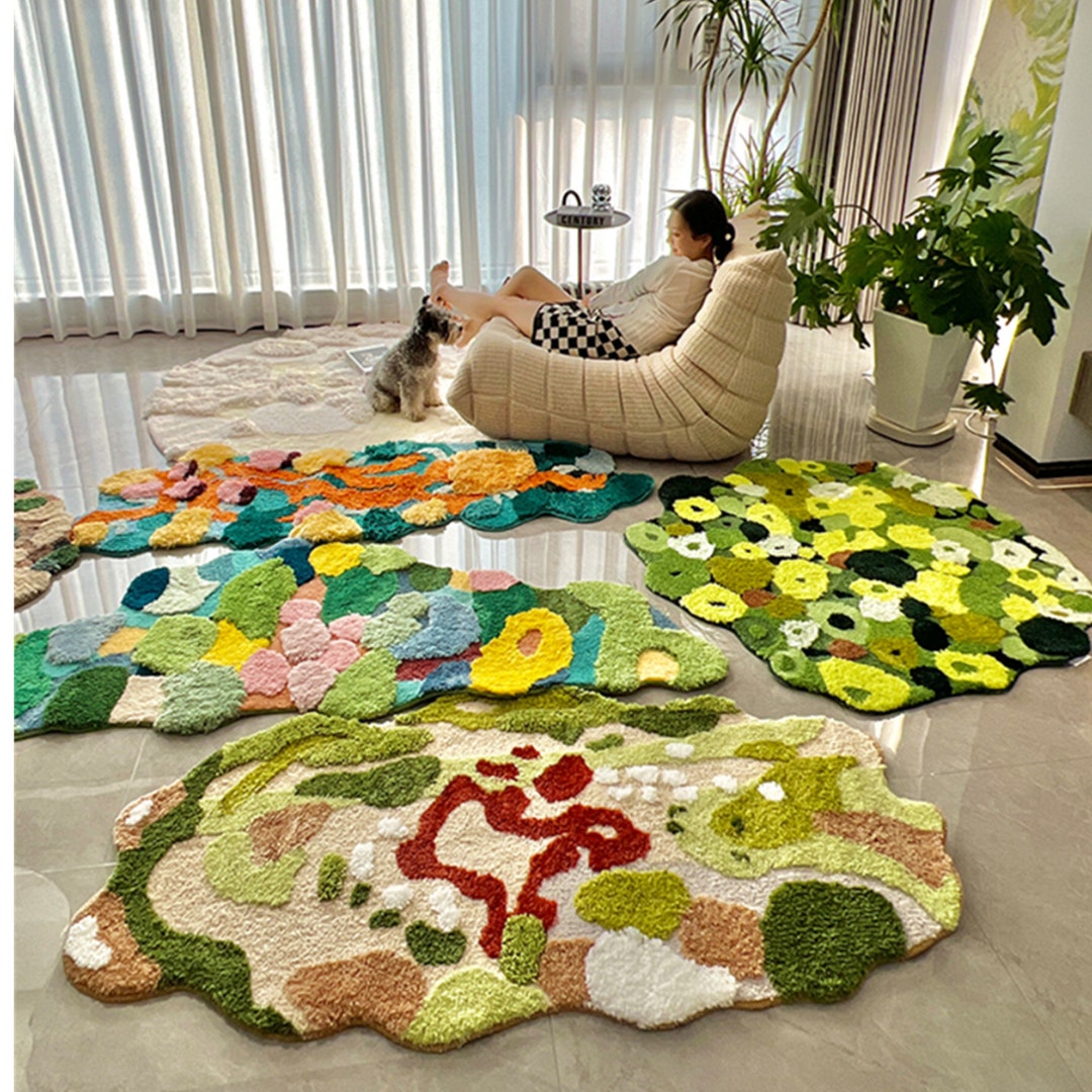 Bedside Mat/runner Rug/landscape Rug/moss Rug/tufted Rug/kids Etsy