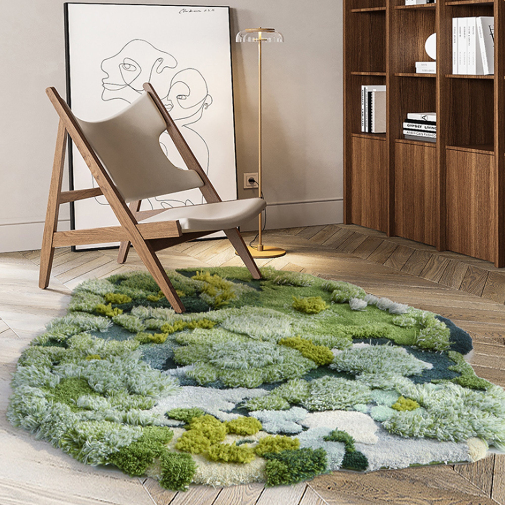 3D Tufted Area Rugs Carpet/tundra/forest/moss Rug/art/kids Etsy UK
