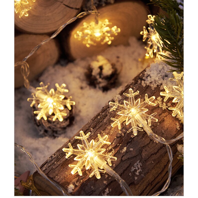 LED Snowflake decoration/ Christmas tree lights/ flashing Etsy