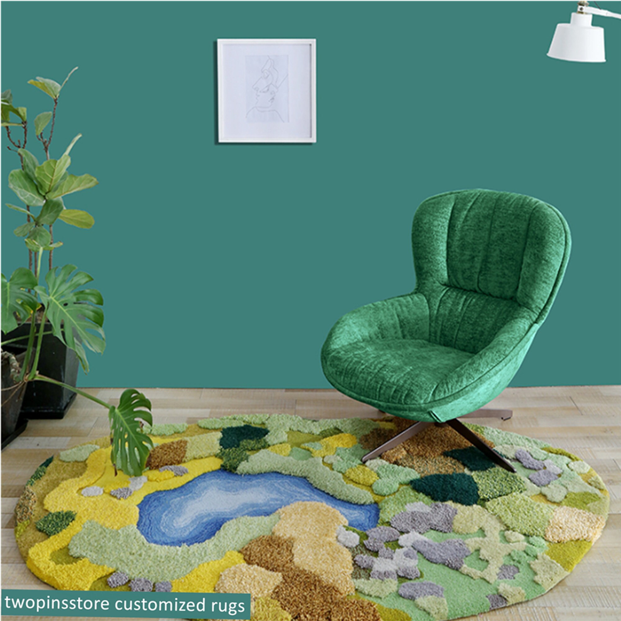 3D Area Rugs Carpet/Lake/Tundra/Mosses Rugs/Arts/Kids Rugs Etsy