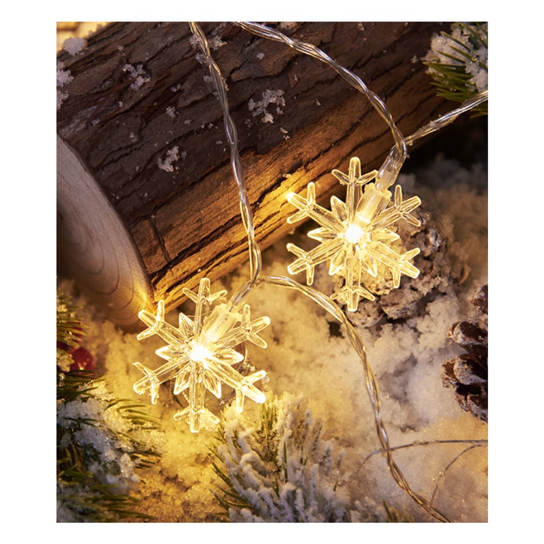 LED Snowflake decoration/ Christmas tree lights/ flashing Etsy