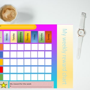 Kids Weekly Reward Chart, Digital Download and Print