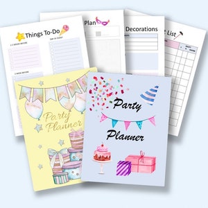 Party Planner Printable: Birthday, Baby Shower Organizer (Digital Download)